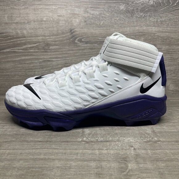 Nike Force Savage Pro 2 Shark Mens SZ 16 White Purple Football Cleats BV5448-103 - Picture 4 of 11